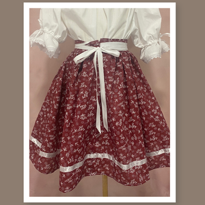 Népi jellegű gyermek szoknya- kötős derékkal - Meska.hu