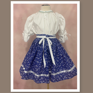 Népi jellegű gyermek szoknya- kötős derékkal - Meska.hu