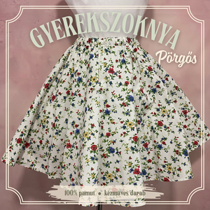 Extra pörgős körloknis gyerekszoknya több méretben - KÉSZLETEN, Ruha & Divat, Gyerekruha, Szoknya, Varrás, MESKA
