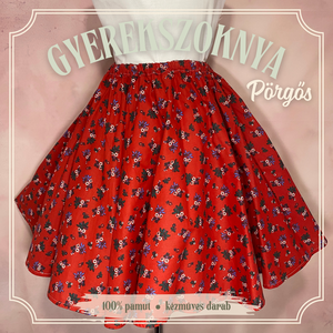 Extra pörgős körloknis gyerekszoknya több méretben - KÉSZLETEN, Ruha & Divat, Gyerekruha, Szoknya, Varrás, MESKA