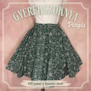 Extra pörgős körloknis gyerekszoknya több méretben - KÉSZLETEN, Ruha & Divat, Gyerekruha, Szoknya, Varrás, MESKA