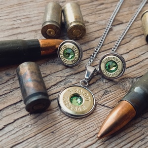 Nyaklánc+Fülbevaló Szett - Fűzöld - Meska.hu