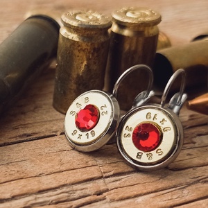 9mm Francia Kapcsos Fülbevaló - Vörös, Ékszer, Fülbevaló, Fülékszer, Fémmegmunkálás, Ötvös, MESKA