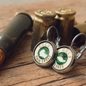 9mm Francia Kapcsos Fülbevaló - Fűzöld, Ékszer, Fülbevaló, Fülékszer, Fémmegmunkálás, Ötvös, MESKA