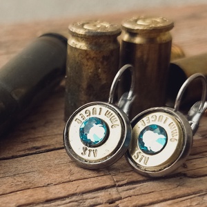 9mm Francia Kapcsos Fülbevaló - Akvamarin, Ékszer, Fülbevaló, Fülékszer, Fémmegmunkálás, Ötvös, MESKA