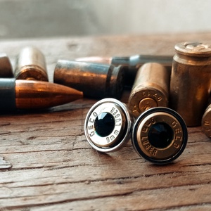 9mm Bedugós Fülbevaló - Fekete - ékszer - fülbevaló - pötty fülbevaló - Meska.hu