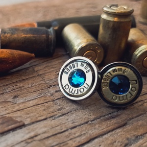 9mm Bedugós Fülbevaló - Sötétkék, Ékszer, Fülbevaló, Pötty fülbevaló, Ötvös, Fémmegmunkálás, MESKA