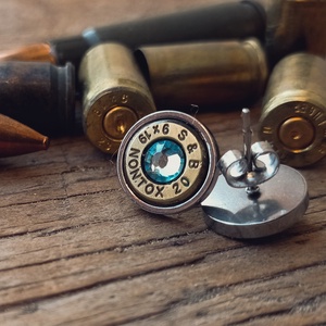 9mm Bedugós Fülbevaló - Akvamarin, Ékszer, Fülbevaló, Pötty fülbevaló, Ötvös, Fémmegmunkálás, MESKA