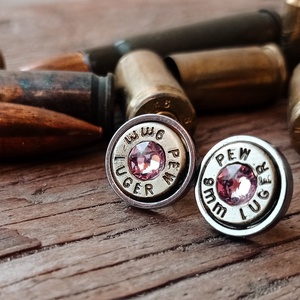9mm Bedugós Fülbevaló - Halványrózsaszín - ékszer - fülbevaló - pötty fülbevaló - Meska.hu