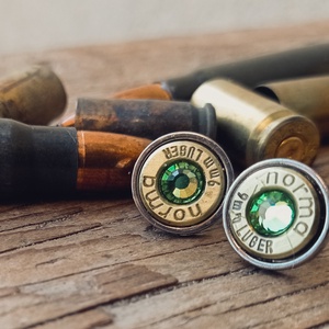 9mm Bedugós Fülbevaló - Fűzöld - ékszer - fülbevaló - pötty fülbevaló - Meska.hu