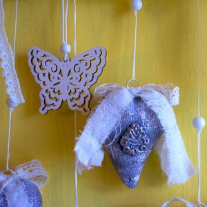 Fehér húsvéti fali dekoráció - otthon & életmód - dekoráció - fali és függő dekoráció - falra akasztható dekor - Meska.hu