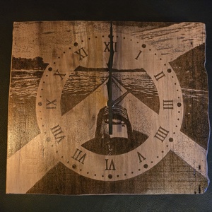 Egyedi falióra pirográfiával, Otthon & Életmód, Dekoráció, Fali és függő dekoráció, Falióra & óra, Gravírozás, pirográfia, MESKA