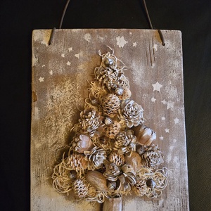 Karácsonyi - téli ajtódísz - Meska.hu