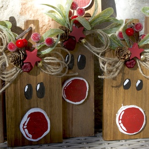 Rénszarvas fából - karácsony - karácsonyi lakásdekoráció - karácsonyi manók, figurák - Meska.hu