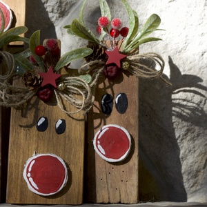 Rénszarvas fából - karácsony - karácsonyi lakásdekoráció - karácsonyi manók, figurák - Meska.hu