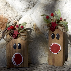 Rénszarvas fából - karácsony - karácsonyi lakásdekoráció - karácsonyi manók, figurák - Meska.hu