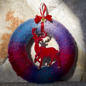 Bordó szarvasos kopogtató - Meska.hu