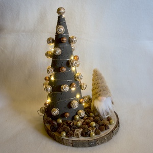 Barna manós karácsonyfa LED világítással, , , MESKA