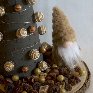 Barna manós karácsonyfa LED világítással -  - Meska.hu