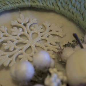 Zöld hópihe - karácsony - karácsonyi lakásdekoráció - karácsonyi ajtódíszek - Meska.hu