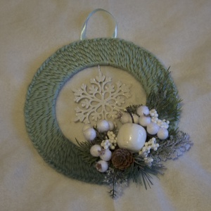 Zöld hópihe, Karácsony, Karácsonyi lakásdekoráció, Karácsonyi ajtódíszek, Mindenmás, MESKA