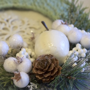 Zöld hópihe - karácsony - karácsonyi lakásdekoráció - karácsonyi ajtódíszek - Meska.hu