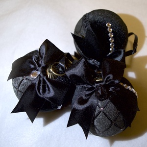 Textilborítású karácsonyfadísz � 8 cm - karácsony - karácsonyi lakásdekoráció - karácsonyfadíszek - Meska.hu