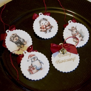 Kis fa karácsonyfadíszek � 5 darabos csomag - Meska.hu