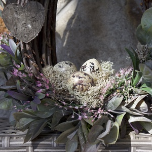 Egy csepp tojás - tavaszi ajtódísz - ünnepi díszek, dekorációk - húsvéti díszek és dekorációk - húsvéti ajtódísz, kopogtató - Meska.hu