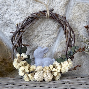 Nyuszi trió - ablak-, ajtódísz három méretben - ünnepi díszek, dekorációk - húsvéti díszek és dekorációk - húsvéti ajtódísz, kopogtató - Meska.hu