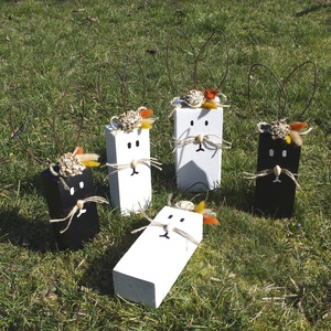 Fa nyuszi dekoráció, kültérre is - Meska.hu