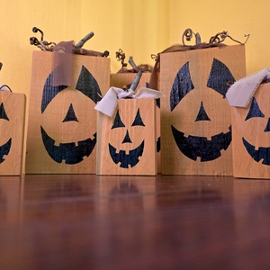 Tök jó pár � kültéri őszi, halloweeni dekoráció az ujrahasznosítás jegyében - Meska.hu