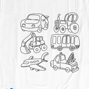 Járműves színezhető rövid vagy hosszú ujjú gyerek póló - ruha & divat - babaruha & gyerekruha - póló - Meska.hu