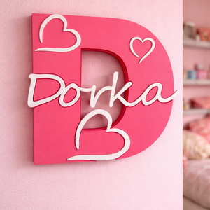 Egyedi névtábla - otthon & életmód - dekoráció - fali és függő dekoráció - betű & név - Meska.hu