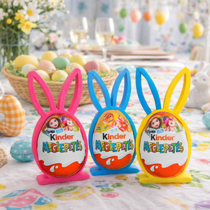 Kinder tojás tartó nyuszi - ünnepi díszek, dekorációk - húsvéti díszek és dekorációk - húsvéti asztaldíszek - Meska.hu