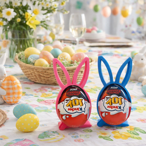 Kinder tojás tartó nyuszi - ünnepi díszek, dekorációk - húsvéti díszek és dekorációk - húsvéti asztaldíszek - Meska.hu