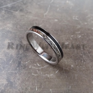 Titán vagy nemesacél gyűrű aganccsal és ébenfával, agancs gyűrű, ében gyűrű, jegygyűrű, eljegyzés, férfi karikagyűrű - Meska.hu