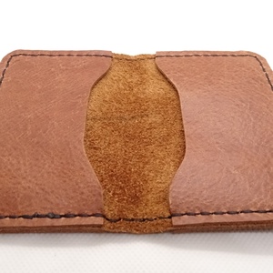 Kézzel varrt valódi marhabőr irattartó, kártyatartó, bankkártyatartó, modern, minimalista dizájn - táska & tok - pénztárca & más tok - kártyatartó & irattartó - Meska.hu