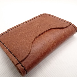 Kézzel varrt valódi marhabőr irattartó, kártyatartó, bankkártyatartó, modern, minimalista dizájn - táska & tok - pénztárca & más tok - kártyatartó & irattartó - Meska.hu