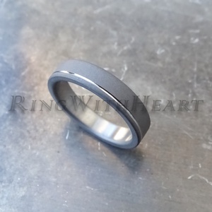 Homokszórt titán gyűrű, jegygyűrű, eljegyzési gyűrű, antiallergén gyűrű, minimalista gyűrű, nikkelmentes, Esküvő, Ékszer, Karikagyűrű, Ékszerkészítés, MESKA