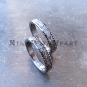 Titán vagy nemesacél agancs gyűrűpár, jegygyűrű, eljegyzési gyűrű, évfordulós ajándék, Esküvő, Ékszer, Karikagyűrű, Ékszerkészítés, MESKA