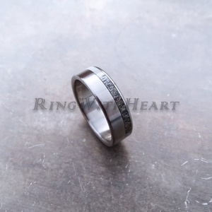 Titán vagy nemesacél gyűrű aganccsal, agancs gyűrű, jegygyűrű, eljegyzési gyűrű, születésnapi ajándék - Meska.hu