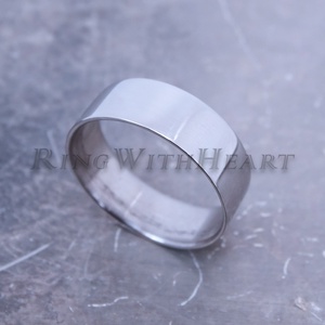 Vékony titán gyűrű, extra könnyű gyűrű, fényes, minimalista jegygyűrű, nikkelmentes, eljegyzési gyűrű, flat - esküvő - ékszer - karikagyűrű - Meska.hu