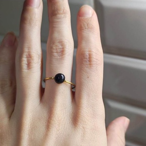 Fekete pötty gyűrű, Ékszer, Gyűrű, Vékony gyűrű, Ékszerkészítés, MESKA
