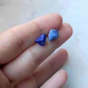 Lapis lazuli fülbevaló  - ékszer - fülbevaló - pötty fülbevaló - Meska.hu