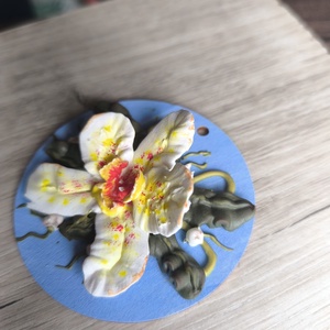 Orchidea mini 3D festmény - művészet - festmény - festmény vegyes technika - Meska.hu