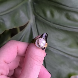 Nemesacél gyűrű anyatejjel - ékszer - gyűrű - statement gyűrű - Meska.hu