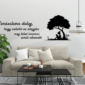 Lány a fa alatt falmatrica - Meska.hu