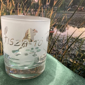 Tisza-tavi pillanat pohár, , Gravírozás, pirográfia, MESKA