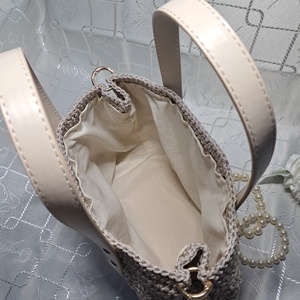 Horgolt bézs kistáska - táska & tok - kézitáska & válltáska - kézitáska - Meska.hu